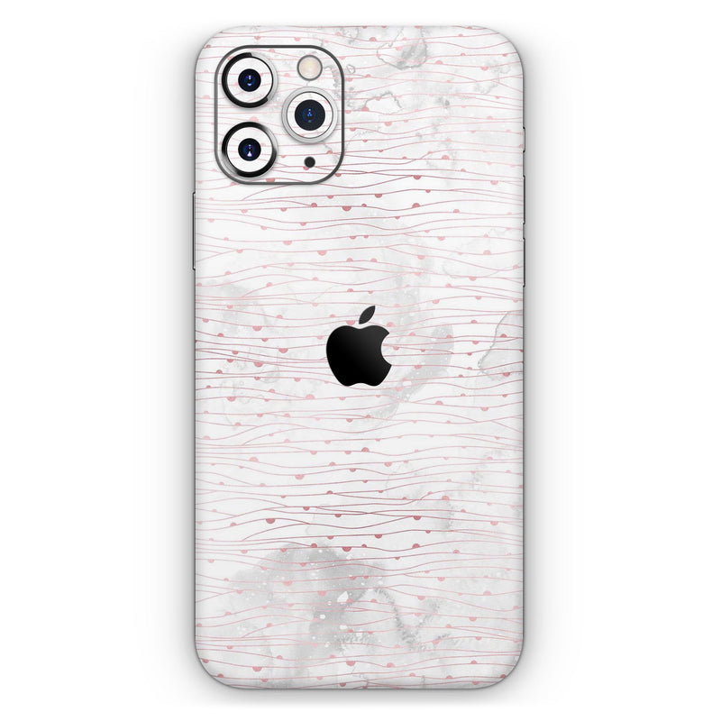 Karamfila Blotched Marble & Rose Gold v1 - Skin-Kit compatible with the Apple iPhone 12, 12 Pro Max, 12 Mini, 11 Pro or 11 Pro Max (All iPhones Available)