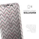 Karamfila Marble & Rose Gold Chevron v14 - Skin-Kit compatible with the Apple iPhone 12, 12 Pro Max, 12 Mini, 11 Pro or 11 Pro Max (All iPhones Available)