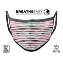 Karamfila Marble & Rose Gold Striped v8 - Made in USA Mouth Cover Unisex Anti-Dust Cotton Blend Reusable & Washable Face Mask with Adjustable Sizing for Adult or Child