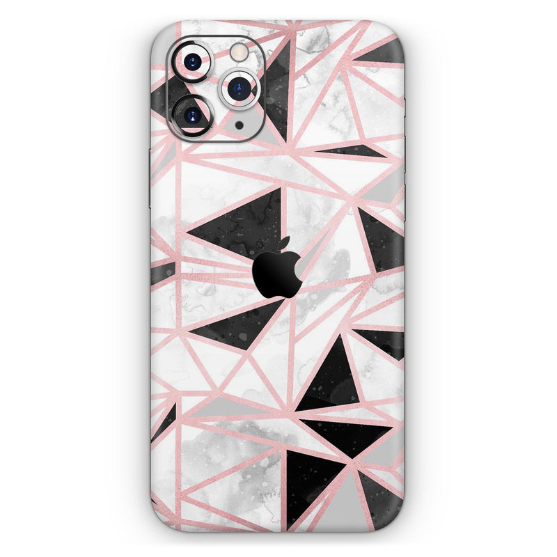 Karamfila Marble & Rose Gold v2 - Skin-Kit compatible with the Apple iPhone 12, 12 Pro Max, 12 Mini, 11 Pro or 11 Pro Max (All iPhones Available)