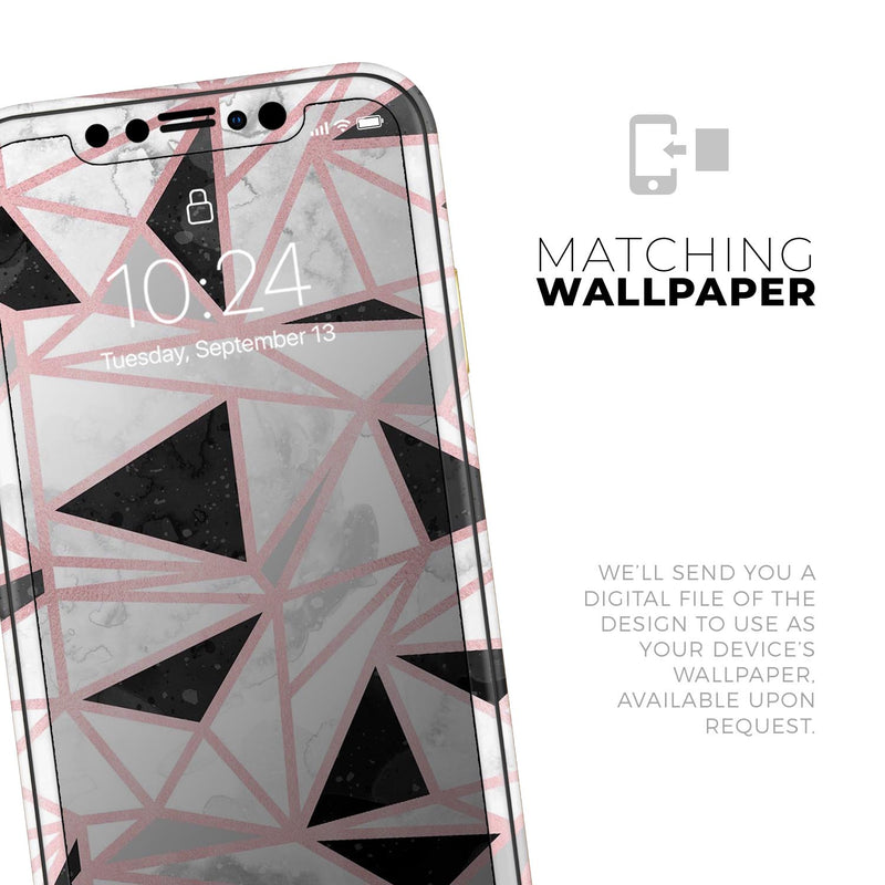Karamfila Marble & Rose Gold v2 - Skin-Kit compatible with the Apple iPhone 12, 12 Pro Max, 12 Mini, 11 Pro or 11 Pro Max (All iPhones Available)