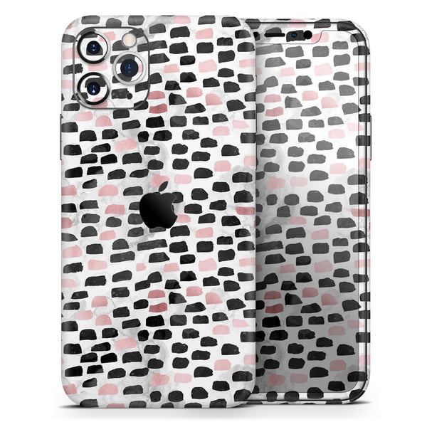 Karamfila Marble & Rose Gold v4 - Skin-Kit compatible with the Apple iPhone 12, 12 Pro Max, 12 Mini, 11 Pro or 11 Pro Max (All iPhones Available)