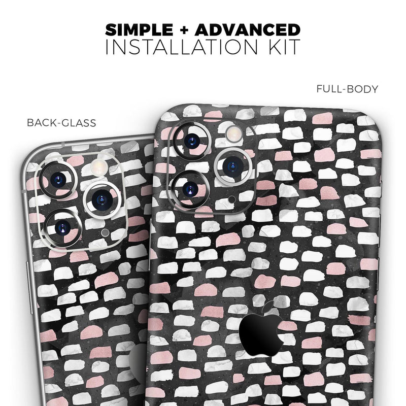 Karamfila Marble & Rose Gold v6 - Skin-Kit compatible with the Apple iPhone 12, 12 Pro Max, 12 Mini, 11 Pro or 11 Pro Max (All iPhones Available)