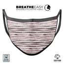 Karamfila Marble & Rose Gold Striped v8 - Made in USA Mouth Cover Unisex Anti-Dust Cotton Blend Reusable & Washable Face Mask with Adjustable Sizing for Adult or Child