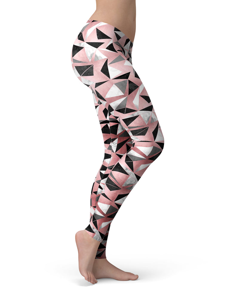 Karamfila Marble & Rose Gold v13 - All Over Print Womens Leggings / Yoga or Workout Pants
