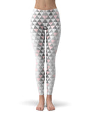 Karamfila Silver & Pink Marble V13 - All Over Print Womens Leggings / Yoga or Workout Pants