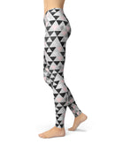 Karamfila Silver & Pink Marble V6 - All Over Print Womens Leggings / Yoga or Workout Pants
