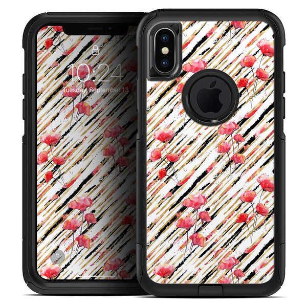 Karamfila Watercolo Poppies V11 - Skin Kit for the iPhone OtterBox Cases