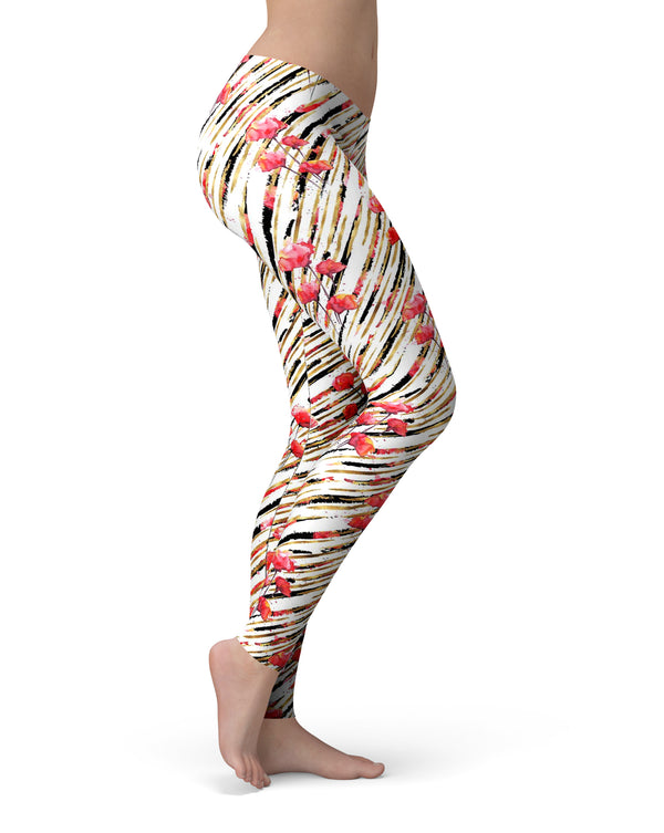 Karamfila Watercolo Poppies V11 - All Over Print Womens Leggings / Yoga or Workout Pants