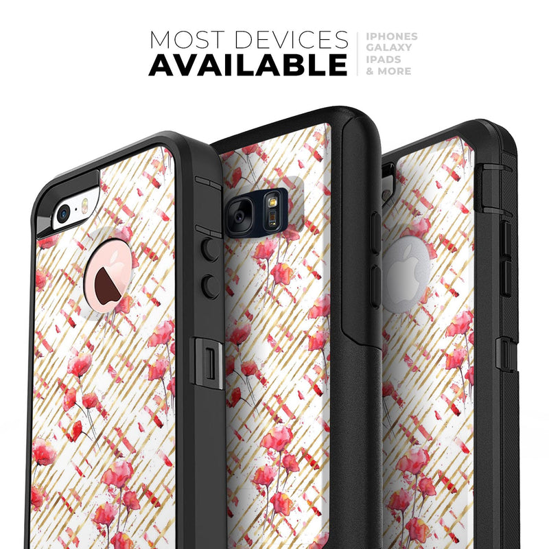 Karamfila Watercolo Poppies V13 - Skin Kit for the iPhone OtterBox Cases