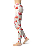 Karamfila Watercolo Poppies V15 - All Over Print Womens Leggings / Yoga or Workout Pants