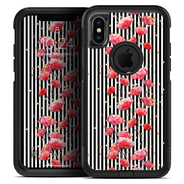 Karamfila Watercolo Poppies V27 - Skin Kit for the iPhone OtterBox Cases