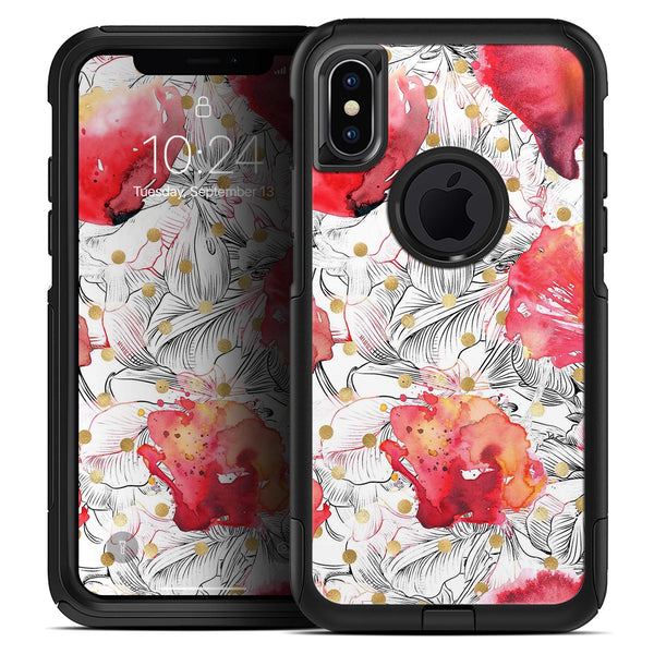 Karamfila Watercolo Poppies V29 - Skin Kit for the iPhone OtterBox Cases