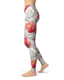 Karamfila Watercolo Poppies V29 - All Over Print Womens Leggings / Yoga or Workout Pants