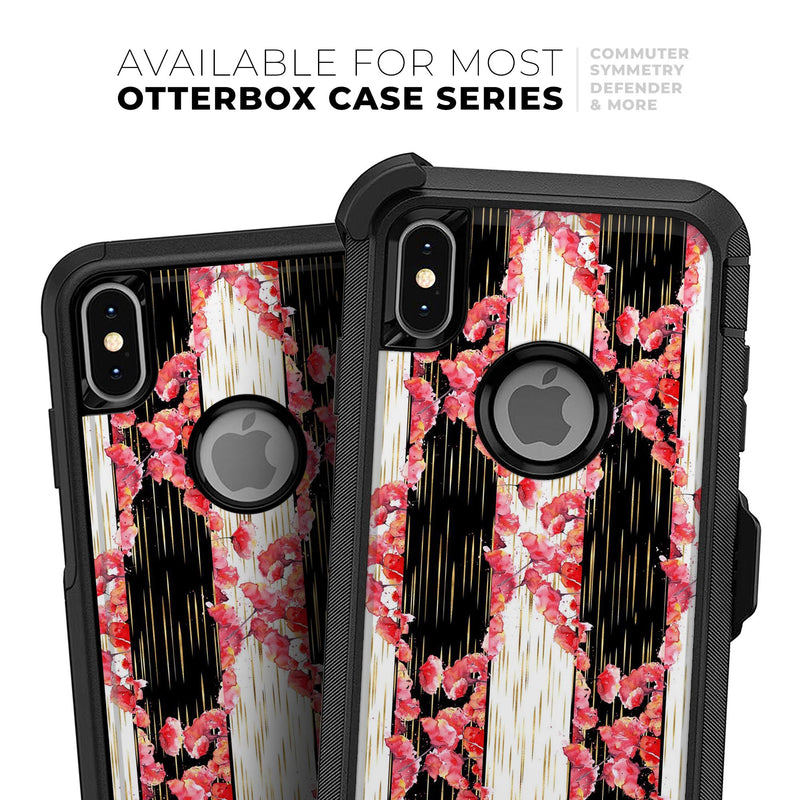 Karamfila Watercolo Poppies V6 - Skin Kit for the iPhone OtterBox Cases