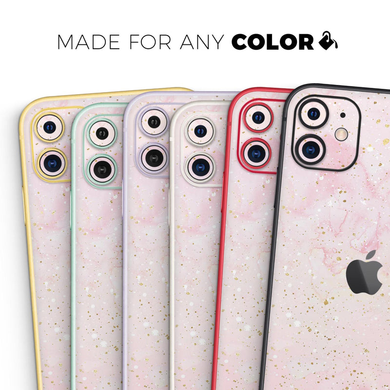 Karamfila Watercolor & Gold V12 - Skin-Kit compatible with the Apple iPhone 12, 12 Pro Max, 12 Mini, 11 Pro or 11 Pro Max (All iPhones Available)