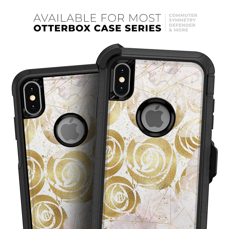 Karamfila Watercolor & Gold V14 - Skin Kit for the iPhone OtterBox Cases