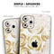 Karamfila Watercolor & Gold V14 - Skin-Kit compatible with the Apple iPhone 12, 12 Pro Max, 12 Mini, 11 Pro or 11 Pro Max (All iPhones Available)