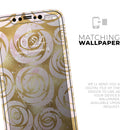 Karamfila Watercolor & Gold V1 - Skin-Kit compatible with the Apple iPhone 12, 12 Pro Max, 12 Mini, 11 Pro or 11 Pro Max (All iPhones Available)