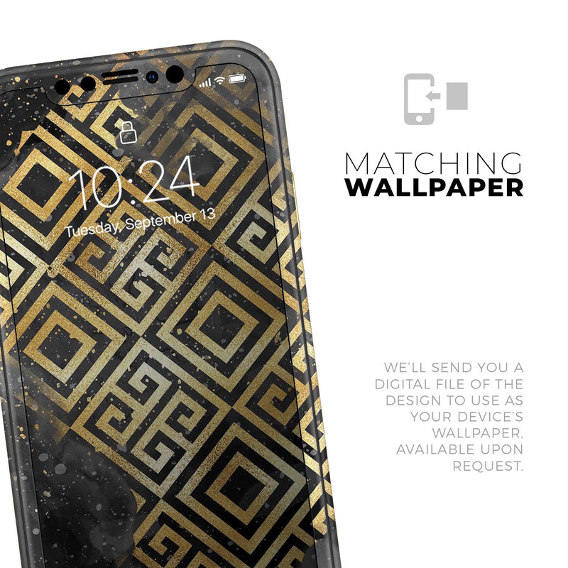Karamfila Watercolor & Gold V2 - Skin-Kit compatible with the Apple iPhone 12, 12 Pro Max, 12 Mini, 11 Pro or 11 Pro Max (All iPhones Available)