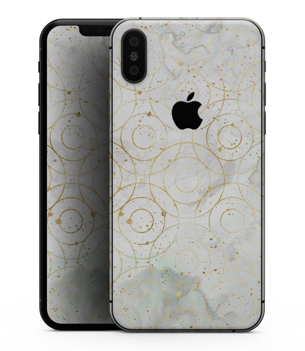 Karamfila Watercolor & Gold V8 - iPhone XS MAX, XS/X, 8/8+, 7/7+, 5/5S/SE Skin-Kit (All iPhones Avaiable)