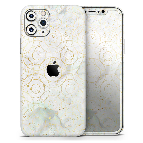 Karamfila Watercolor & Gold V8 - Skin-Kit compatible with the Apple iPhone 12, 12 Pro Max, 12 Mini, 11 Pro or 11 Pro Max (All iPhones Available)
