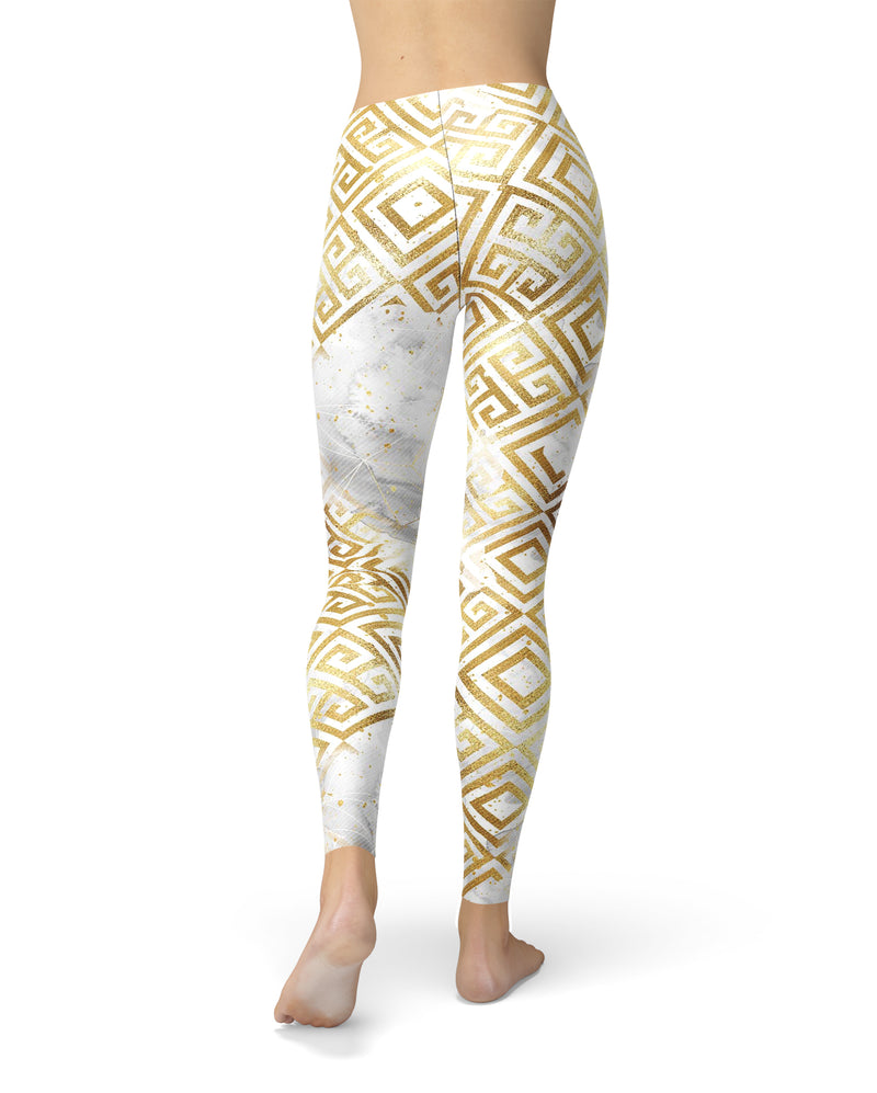 Karamfila Watercolor & Gold V11 - All Over Print Womens Leggings / Yoga or Workout Pants