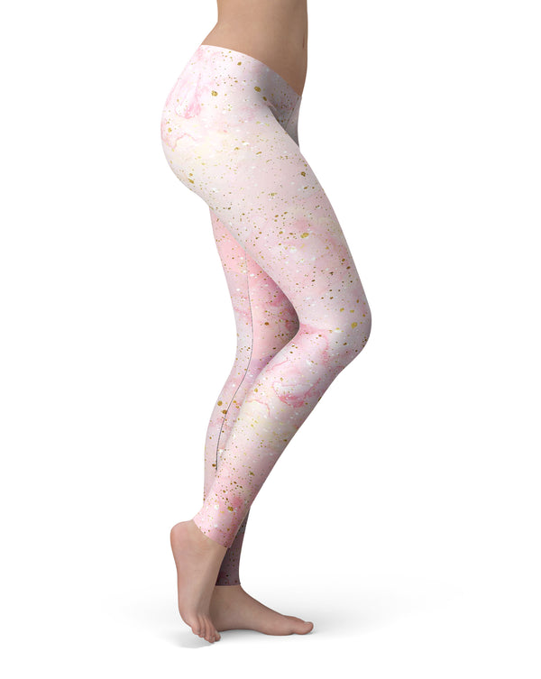 Karamfila Watercolor & Gold V12 - All Over Print Womens Leggings / Yoga or Workout Pants