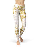 Karamfila Watercolor & Gold V14 - All Over Print Womens Leggings / Yoga or Workout Pants