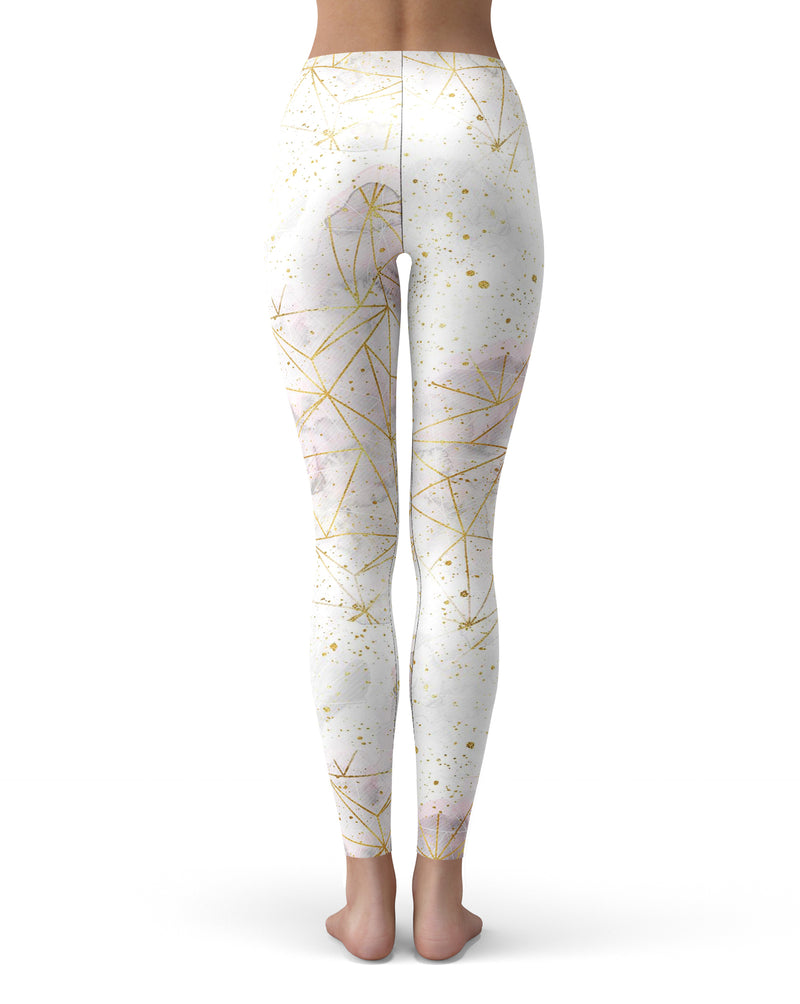 Karamfila Watercolor & Gold V5 - All Over Print Womens Leggings / Yoga or Workout Pants