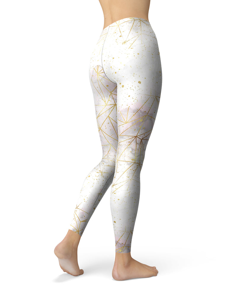 Karamfila Watercolor & Gold V5 - All Over Print Womens Leggings / Yoga or Workout Pants