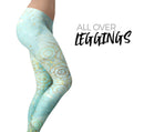 Karamfila Watercolor & Gold V7 - All Over Print Womens Leggings / Yoga or Workout Pants