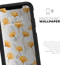 Karamfila Yellow & Gray Floral V10 - Skin Kit for the iPhone OtterBox Cases