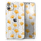 Karamfila Yellow & Gray Floral V10 - Skin-Kit compatible with the Apple iPhone 12, 12 Pro Max, 12 Mini, 11 Pro or 11 Pro Max (All iPhones Available)