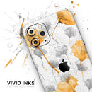 Karamfila Yellow & Gray Floral V11 - Skin-Kit compatible with the Apple iPhone 12, 12 Pro Max, 12 Mini, 11 Pro or 11 Pro Max (All iPhones Available)