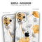 Karamfila Yellow & Gray Floral V11 - Skin-Kit compatible with the Apple iPhone 12, 12 Pro Max, 12 Mini, 11 Pro or 11 Pro Max (All iPhones Available)