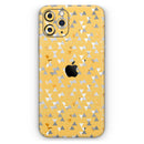 Karamfila Yellow & Gray Floral V12 - Skin-Kit compatible with the Apple iPhone 12, 12 Pro Max, 12 Mini, 11 Pro or 11 Pro Max (All iPhones Available)