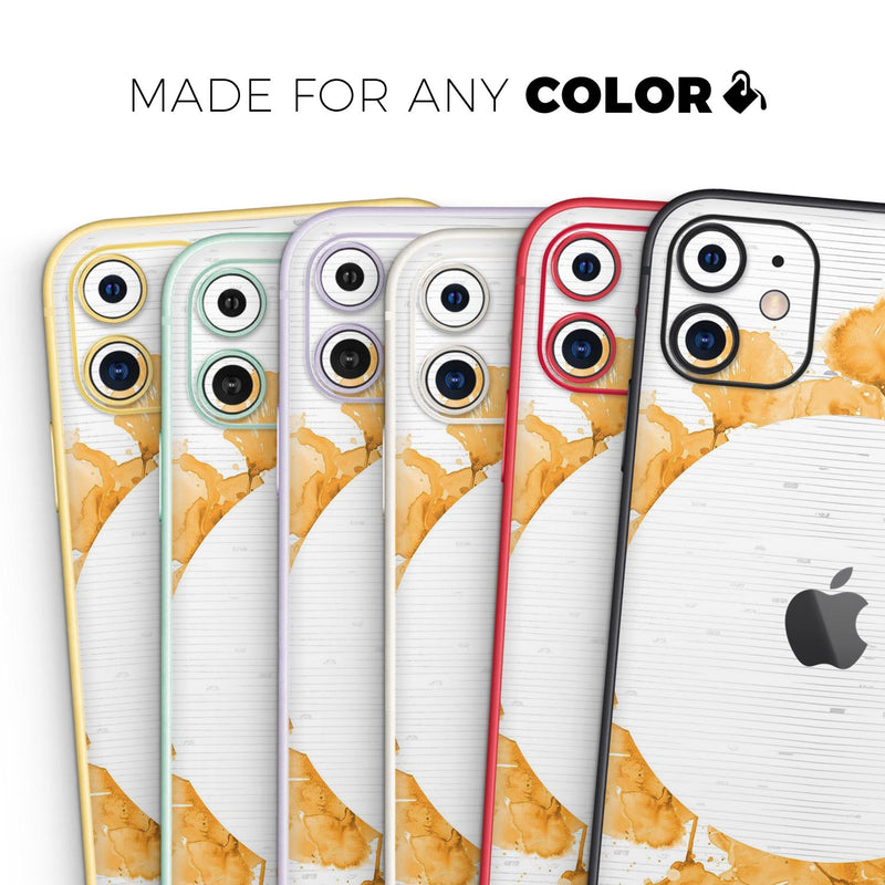 Karamfila Yellow & Gray Floral V13 - Skin-Kit compatible with the Apple iPhone 12, 12 Pro Max, 12 Mini, 11 Pro or 11 Pro Max (All iPhones Available)