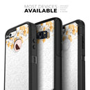 Karamfila Yellow & Gray Floral V14 - Skin Kit for the iPhone OtterBox Cases