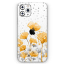 Karamfila Yellow & Gray Floral V1 - Skin-Kit compatible with the Apple iPhone 12, 12 Pro Max, 12 Mini, 11 Pro or 11 Pro Max (All iPhones Available)