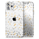 Karamfila Yellow & Gray Floral V3 - Skin-Kit compatible with the Apple iPhone 12, 12 Pro Max, 12 Mini, 11 Pro or 11 Pro Max (All iPhones Available)