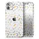 Karamfila Yellow & Gray Floral V3 - Skin-Kit compatible with the Apple iPhone 12, 12 Pro Max, 12 Mini, 11 Pro or 11 Pro Max (All iPhones Available)