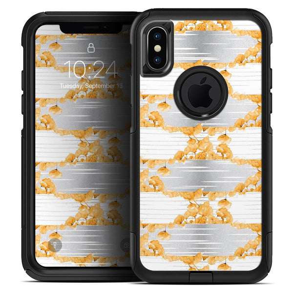 Karamfila Yellow & Gray Floral V4 - Skin Kit for the iPhone OtterBox Cases