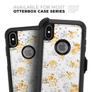 Karamfila Yellow & Gray Floral V5 - Skin Kit for the iPhone OtterBox Cases