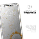 Karamfila Yellow & Gray Floral V7 - Skin-Kit compatible with the Apple iPhone 12, 12 Pro Max, 12 Mini, 11 Pro or 11 Pro Max (All iPhones Available)