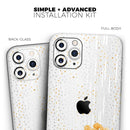 Karamfila Yellow & Gray Floral V7 - Skin-Kit compatible with the Apple iPhone 12, 12 Pro Max, 12 Mini, 11 Pro or 11 Pro Max (All iPhones Available)