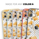 Karamfila Yellow & Gray Floral V8 - Skin-Kit compatible with the Apple iPhone 12, 12 Pro Max, 12 Mini, 11 Pro or 11 Pro Max (All iPhones Available)