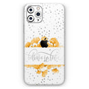 Karamfila Yellow & Gray Floral V9 - Skin-Kit compatible with the Apple iPhone 12, 12 Pro Max, 12 Mini, 11 Pro or 11 Pro Max (All iPhones Available)