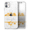 Karamfila Yellow & Gray Floral V9 - Skin-Kit compatible with the Apple iPhone 12, 12 Pro Max, 12 Mini, 11 Pro or 11 Pro Max (All iPhones Available)