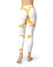 Karamfila Yellow & Gray Floral V13 - All Over Print Womens Leggings / Yoga or Workout Pants